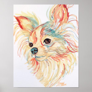 Långfristig Chihuahua Pop Art Poster