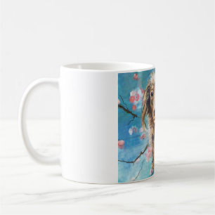 Långfristigt Dachshund i Blommar för körsbär Kaffemugg