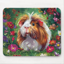 Långfristigt Guinea Gris bland blommor