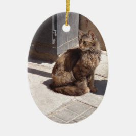 Långfristigt persiskt katt Petra Julgransprydnad Keramik