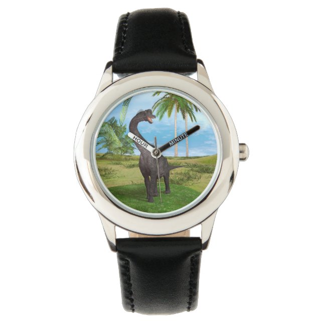Långhalsad Dinosaurie Djungel Äventyr Armbandsur (Framsida)