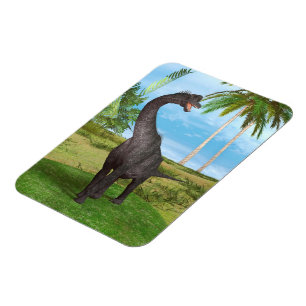 Långhalsad Dinosaurie Djungel Äventyr Magnet