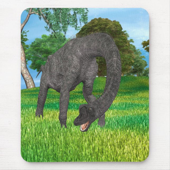 Långhalsad Dinosaurie Djungel Äventyr Musmatta (Framsidan)