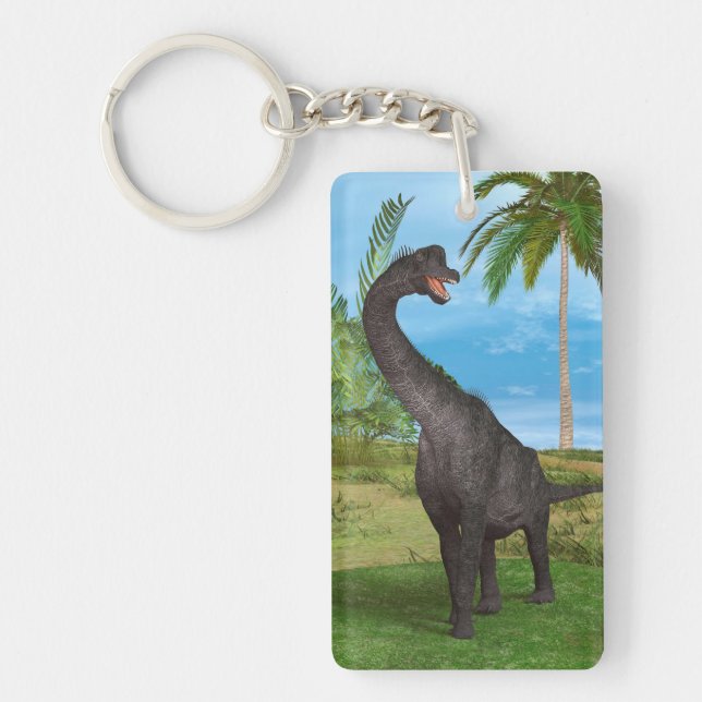 Långhalsad Dinosaurie Djungel Äventyr Nyckelring (Framsidan)