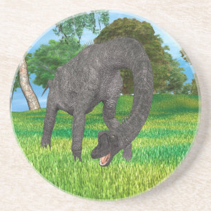 Långhalsad Dinosaurie Djungel Äventyr Underlägg