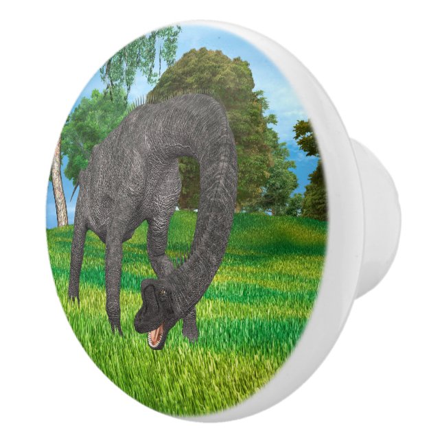 Långhalsad Dinosaurie Djungeläventyr Knopp (Höger)