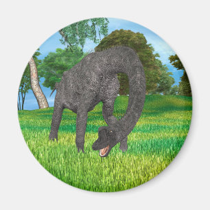 Långhalsad Dinosaurie Djungeläventyr Magnet