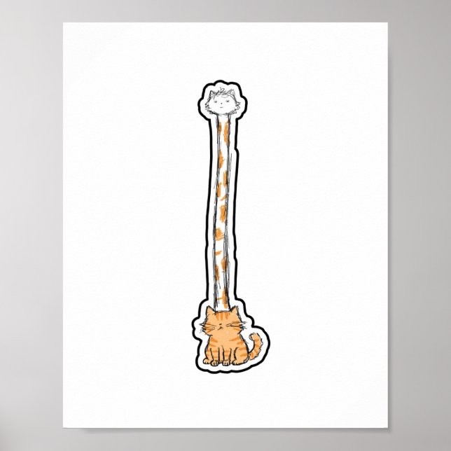 Långhalsad katt poster (Framsidan)