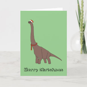 Långhalsadinosaurie Brachiosaurus jul special Helgkort
