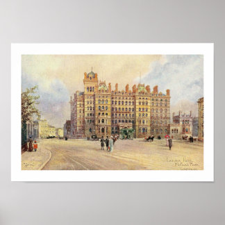 Langham Hotel, Portland Ställe, London W. Poster