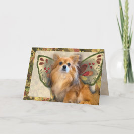 Långhårig Chihuahua Fairy Birthday Kort
