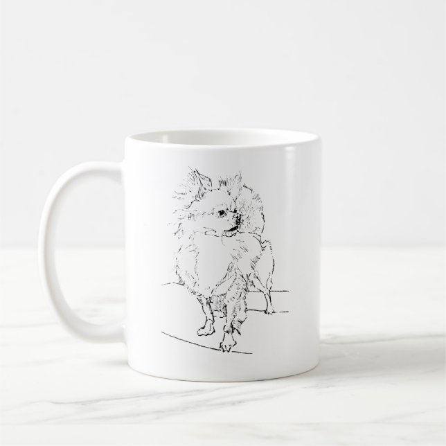 Långhårig Chihuahua-mugg – Hundkaffemugg Kaffemugg (Vänster)