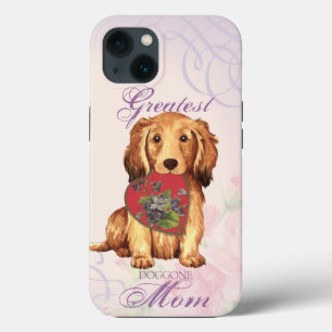 Långhårig Dachshund Hjärtat Mamma