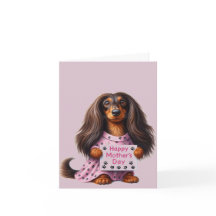 Långhårig Dachshund Mors Dag