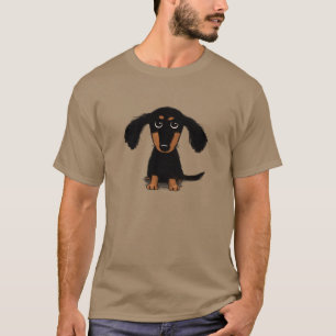 Långhårig Dachshund Valp Tee Shirt