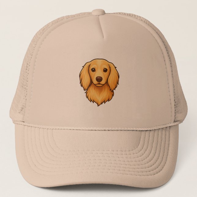 Långhårig Doxie Hatt Keps (Framsida)