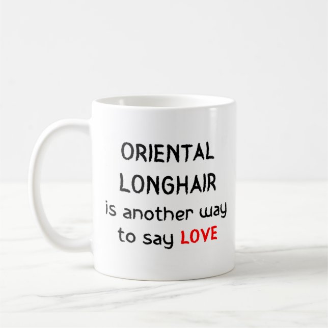 långhårig kärlek kaffe mugg (Vänster)