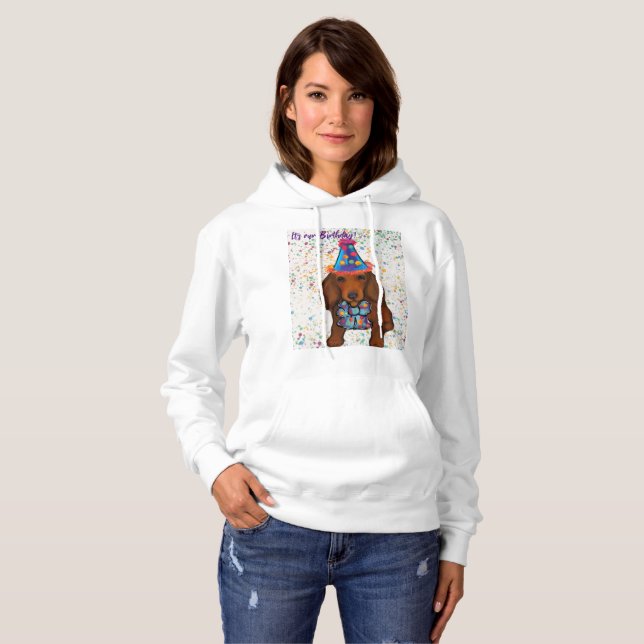 Långhårig röd dachshund      t shirt (Hel framsida)
