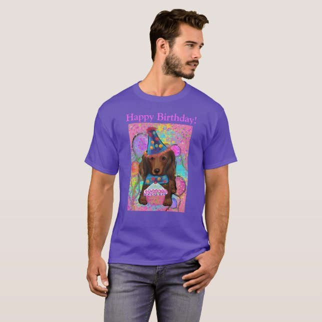 LÅNGHÅRIG RÖD DOXIE          T SHIRT (Hel framsida)
