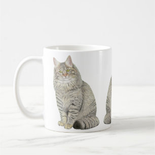 Långhårig Tabby katt Kaffemugg