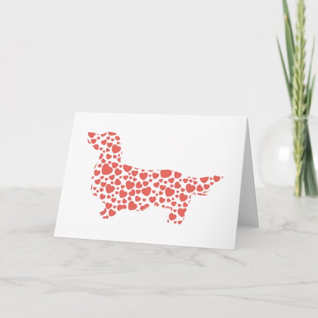 Långhårig tax kort (Framsida)