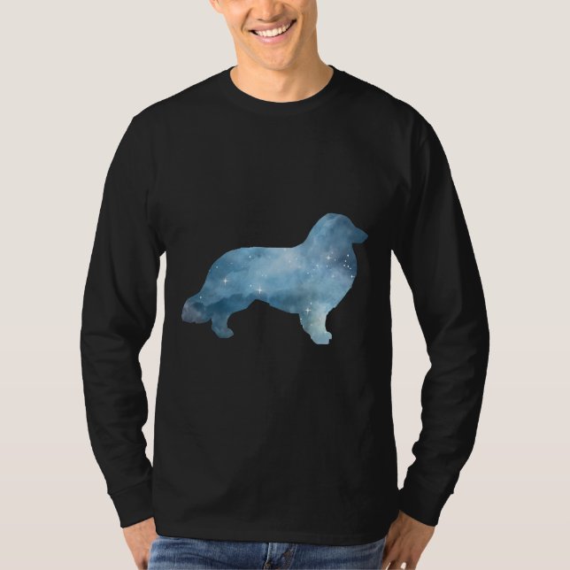 Långhåriga Dachshund T Shirt (Framsida)