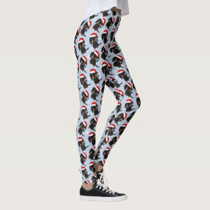 Långhåriga jultomten Black och Tan Dachshund Leggings