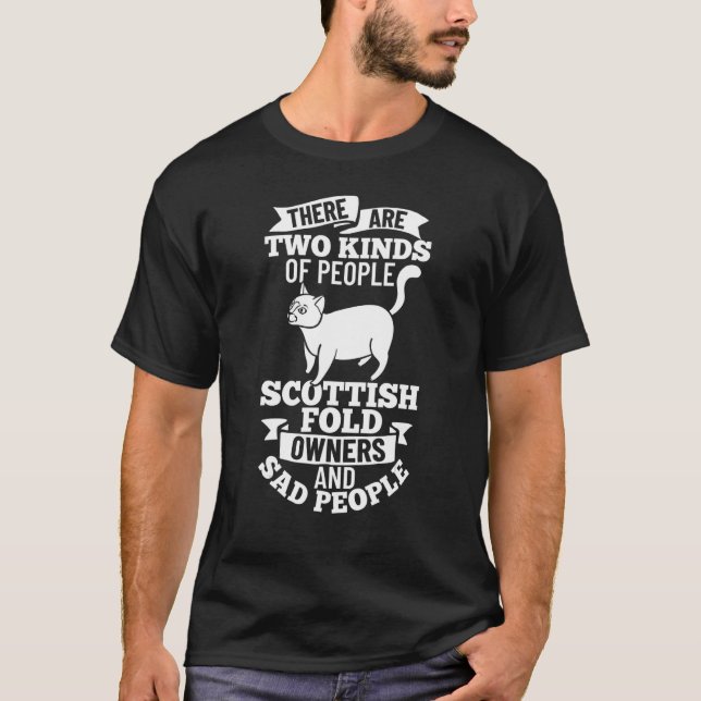 Långhåriget Highland Kitten Owner 4 T Shirt (Framsida)
