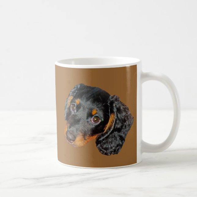 Långhårigtaxgåva Kaffemugg (Höger)
