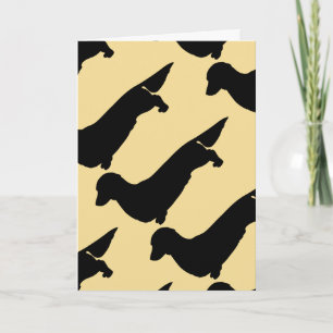 Långhetskort Dachshund Mönster Kort