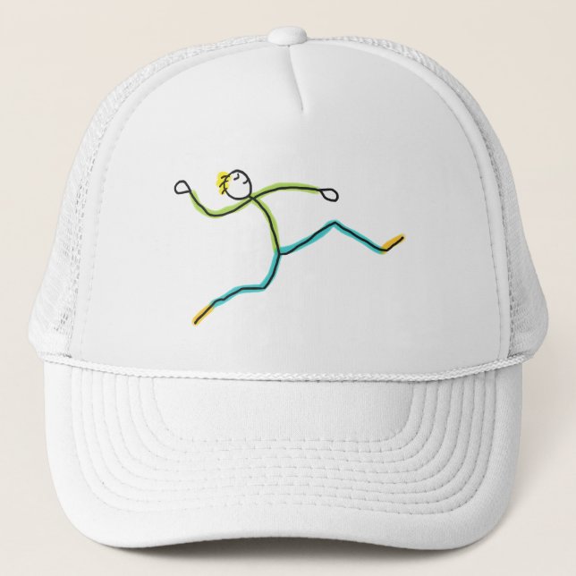 Långhopp Stickman Keps (Framsida)