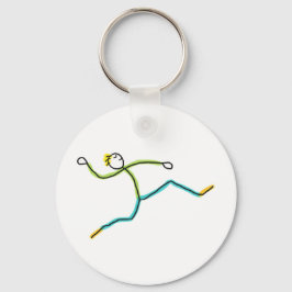 Långhopp Stickman Nyckelring