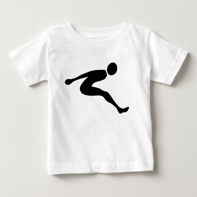 Långhopp - Svart T-shirt (Framsida)