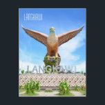 Langkawi Eagle Sculpture Malaysia Travel Card Vykort<br><div class="desc">Langkawi Postcard. Den häpnadsväckande stora skulpturen Eagle Square (Dataran Lang) som står på vattenfronten är redo att ta flyget,  Langkawi,  Malaysia Image ©copyright Jo Rymell</div>