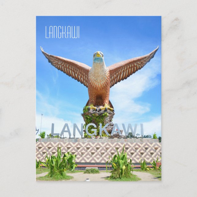 Langkawi Eagle Sculpture Malaysia Travel Card Vykort (Framsida)
