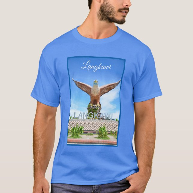 Langkawi Eagle Statue Malaysia Vacation Souvenir T Shirt (Framsida)