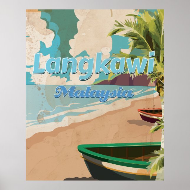 Langkawi Malaysia Vintage semesterplakat Poster (Framsidan)
