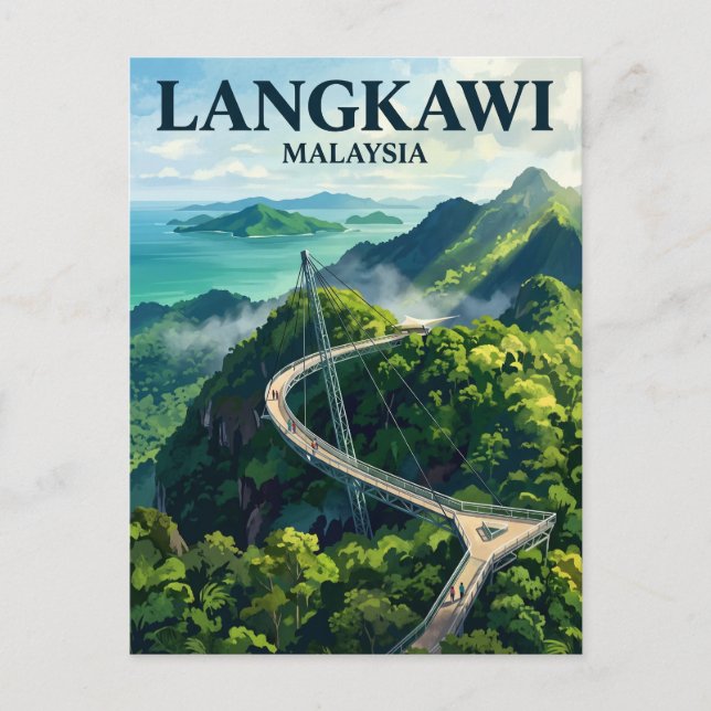 Langkawi Sky Bridge Malaysia Vykort (Framsida)