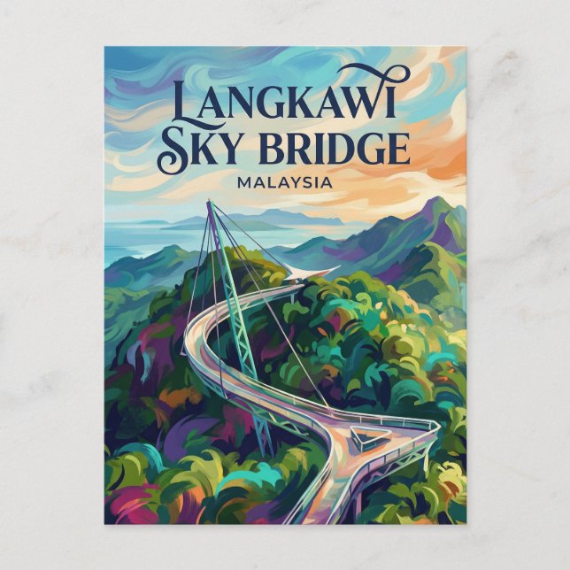 Langkawi Sky Bridge Malaysia Vykort (Framsida)