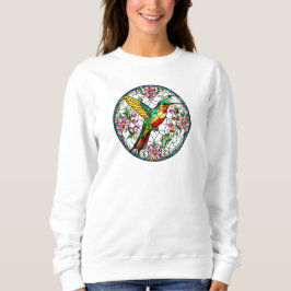 Långklippt sötskjorta Nedfläckad-Glass Hummingbird T Shirt