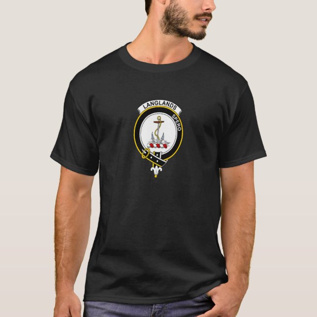 Langlands Jackar Arm Family Crest T Shirt (Framsida)