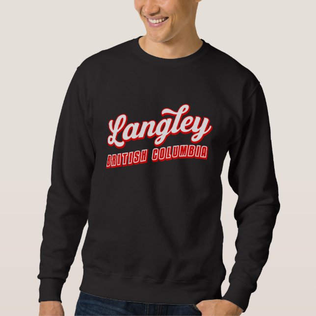 Langley British Columbia Lång Ärmad Tröja (Framsida)