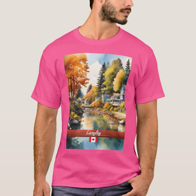 Langley Canada Travel T Shirt (Framsida)