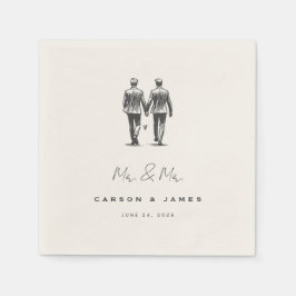 Langley Mr & Bröllop Pappersservett