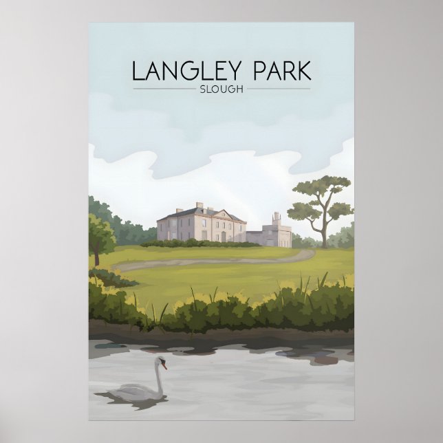 Langley Park Slough Reseskylt Poster (Framsidan)