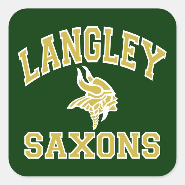 Langley Saxons Fyrkantigt Klistermärke (Framsida)