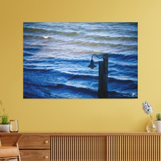 Langley vattenfront #2 canvastryck (Insitu (Vardagsrum))