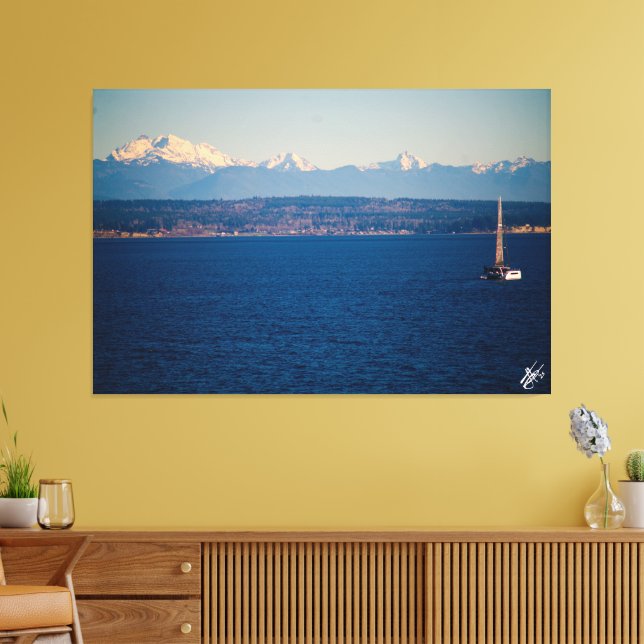 Langley vattenfront #33 canvastryck (Insitu (Vardagsrum))