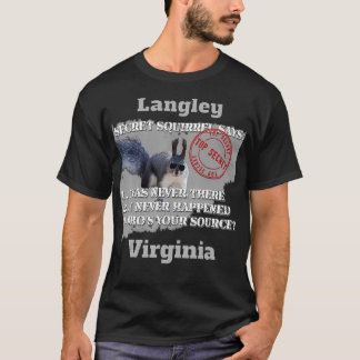 Langley, Virginia Secret Squirrel Design på framsi T Shirt