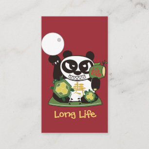 Långlivets Gud Panda Lucky Charm Visitkort